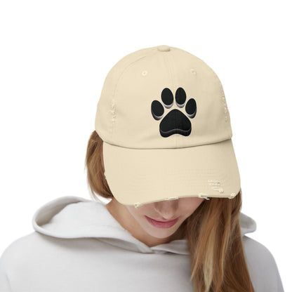 Unisex Distressed Paw  Cap