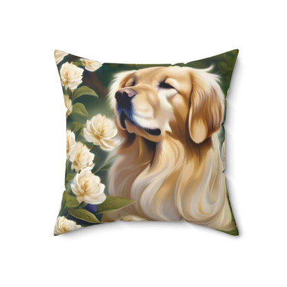 Golden Square Pillow