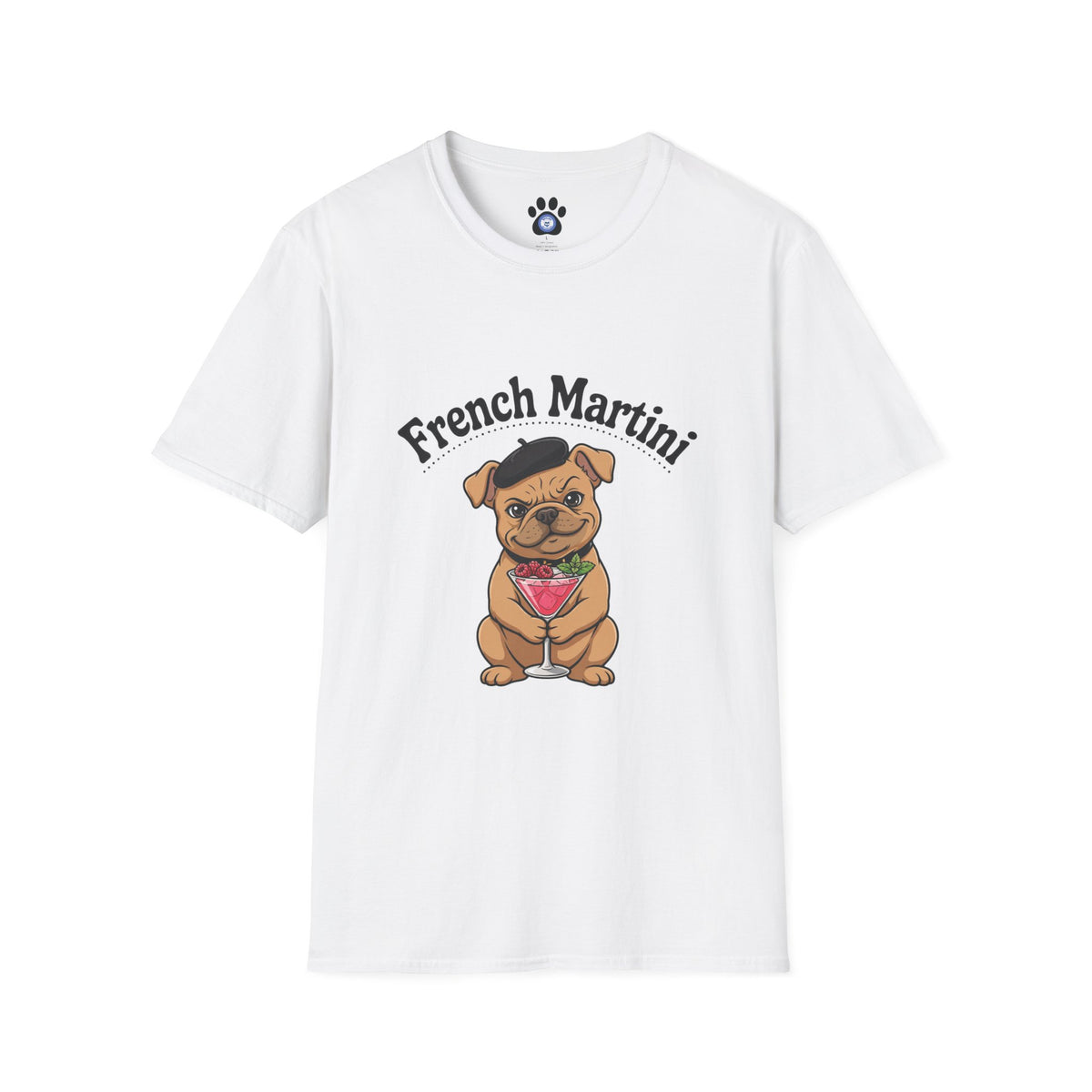 French Martini French Bulldog T-Shirt — Skylaki Unisex Design