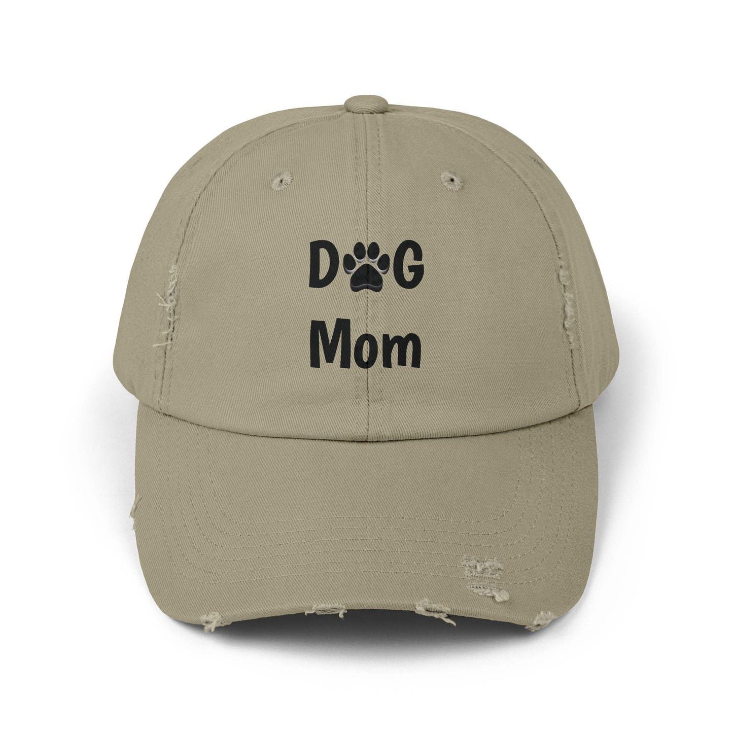 Dog Mom Baseball Cap Unisex - Distressed Design Ball Cap