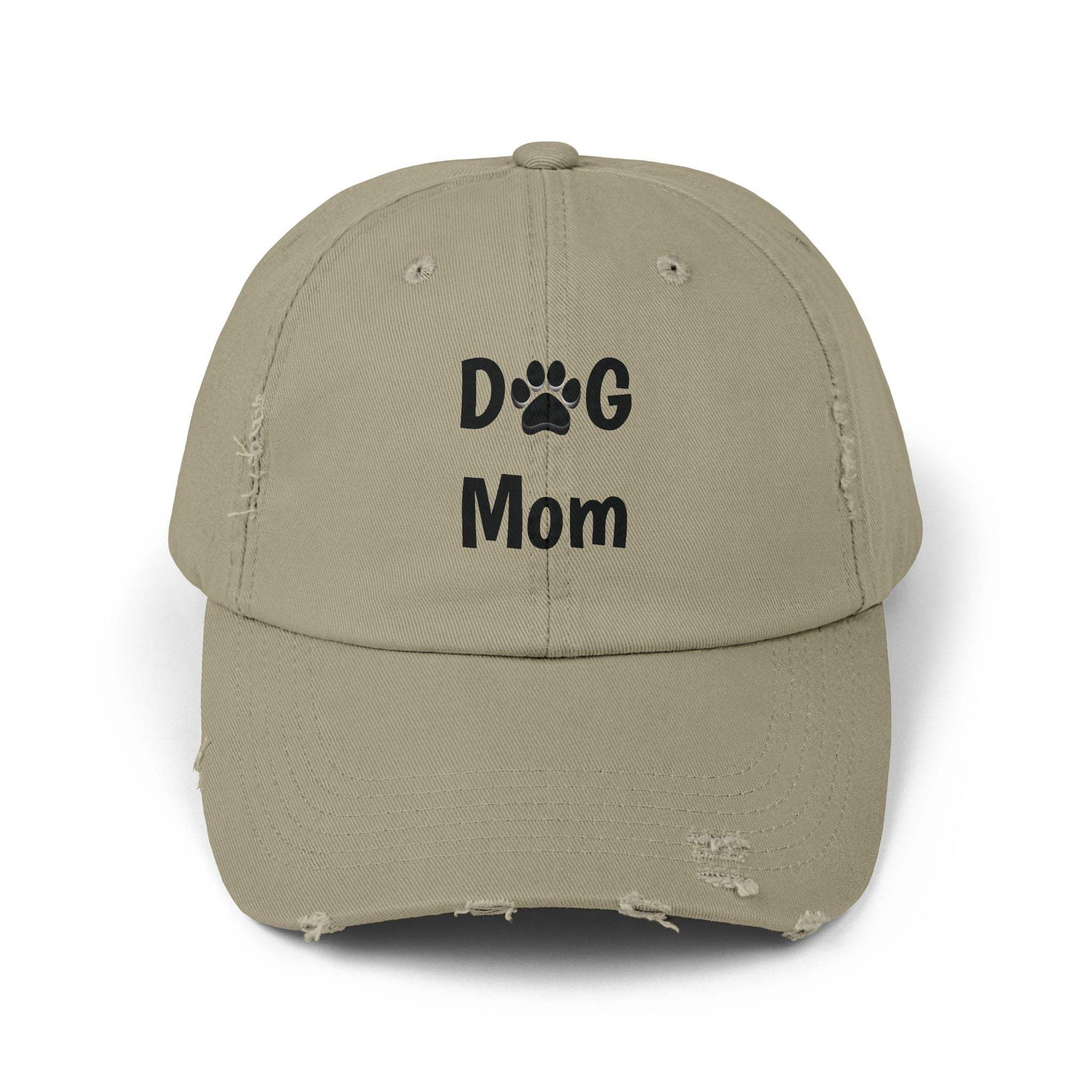 Dog Mom Baseball Cap Unisex - Distressed Design Ball Cap