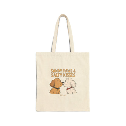sandy Paws Salty Kisses Tote Bag - tote Bags Designed by Skylaki