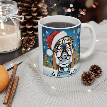 English Christmas Dog Mug 11oz