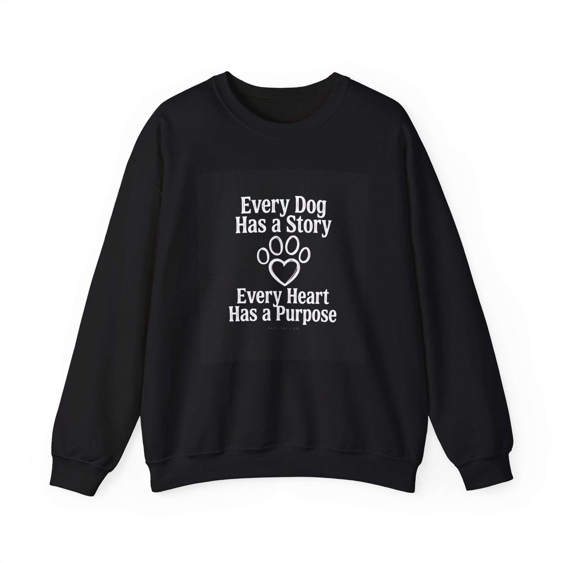 Unisex Every dog Has a Story Sweatshirt by Skylaki with paw print design