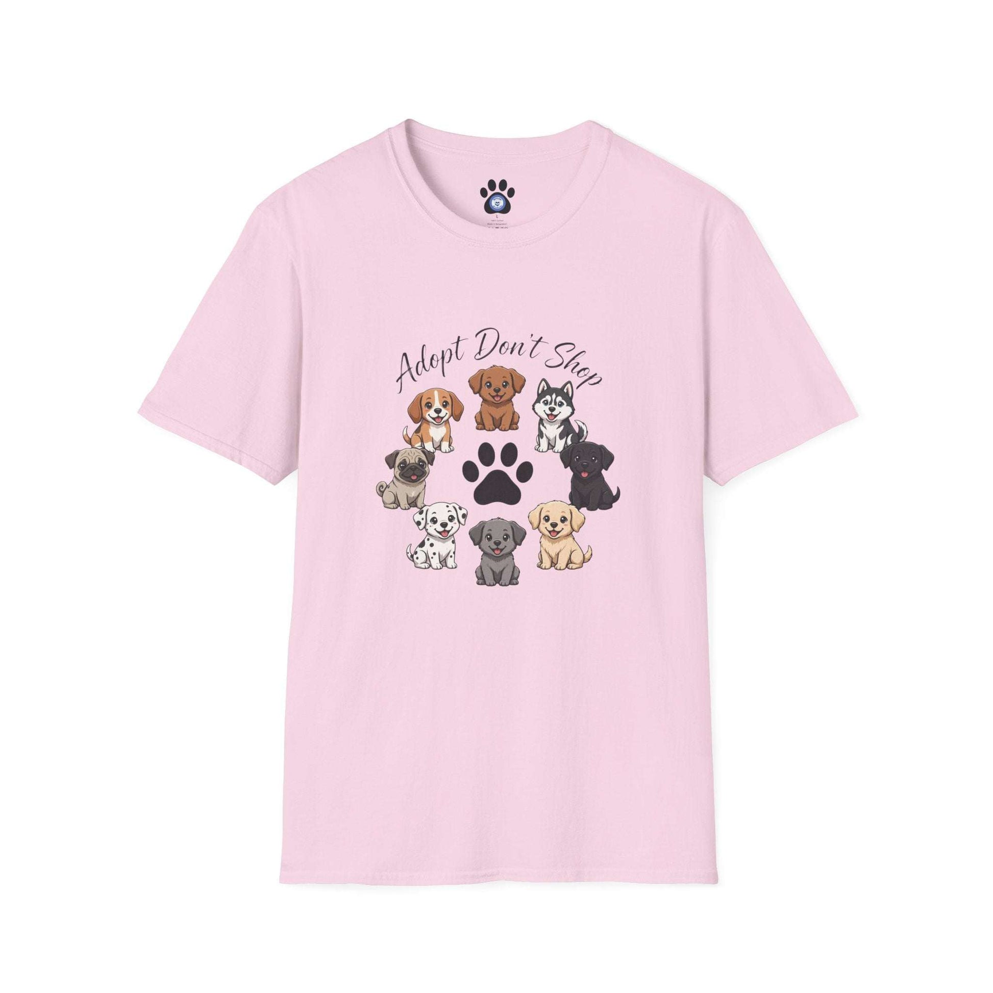 Adopt Don't Shop eco-friendly unisex shirt by Skylaki