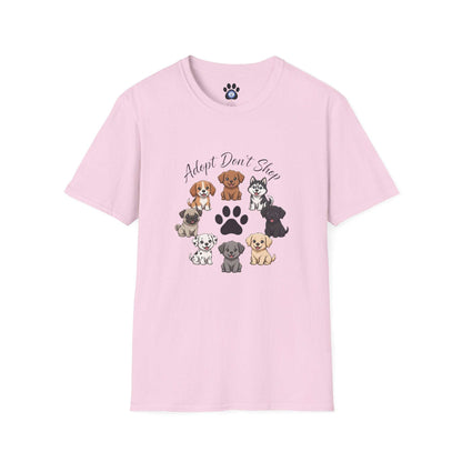 Adopt Don't Shop eco-friendly unisex shirt by Skylaki