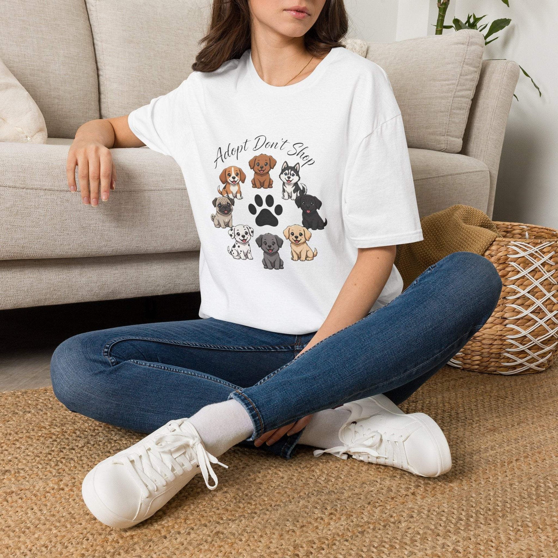 Unisex adopt don't shop eco-friendly shirt by Skylaki