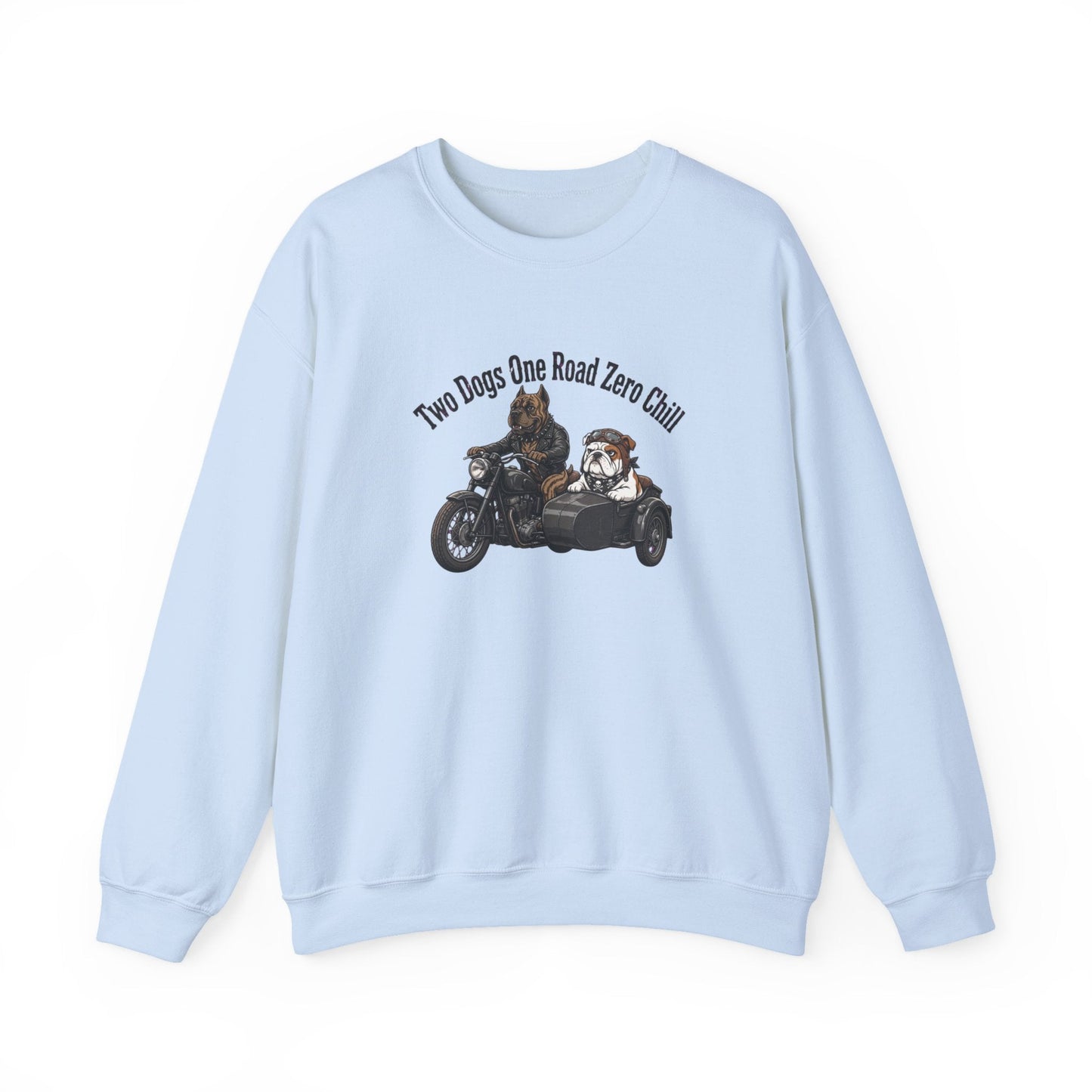 Biker Dogs Motorcycle Sweatshirt unisex with vintage motorcycle and dogs design