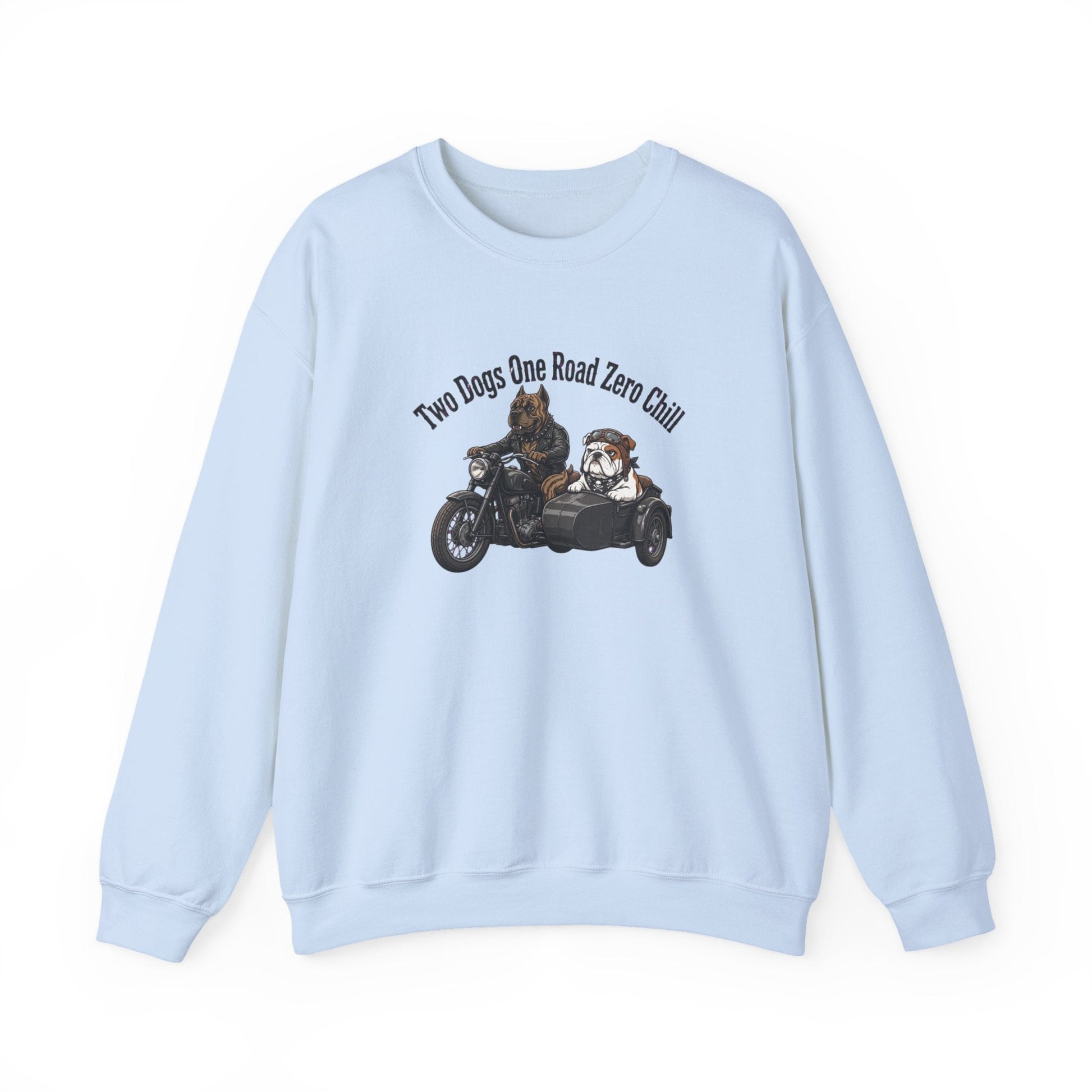 Biker Dogs Motorcycle Sweatshirt unisex with vintage motorcycle and dogs design
