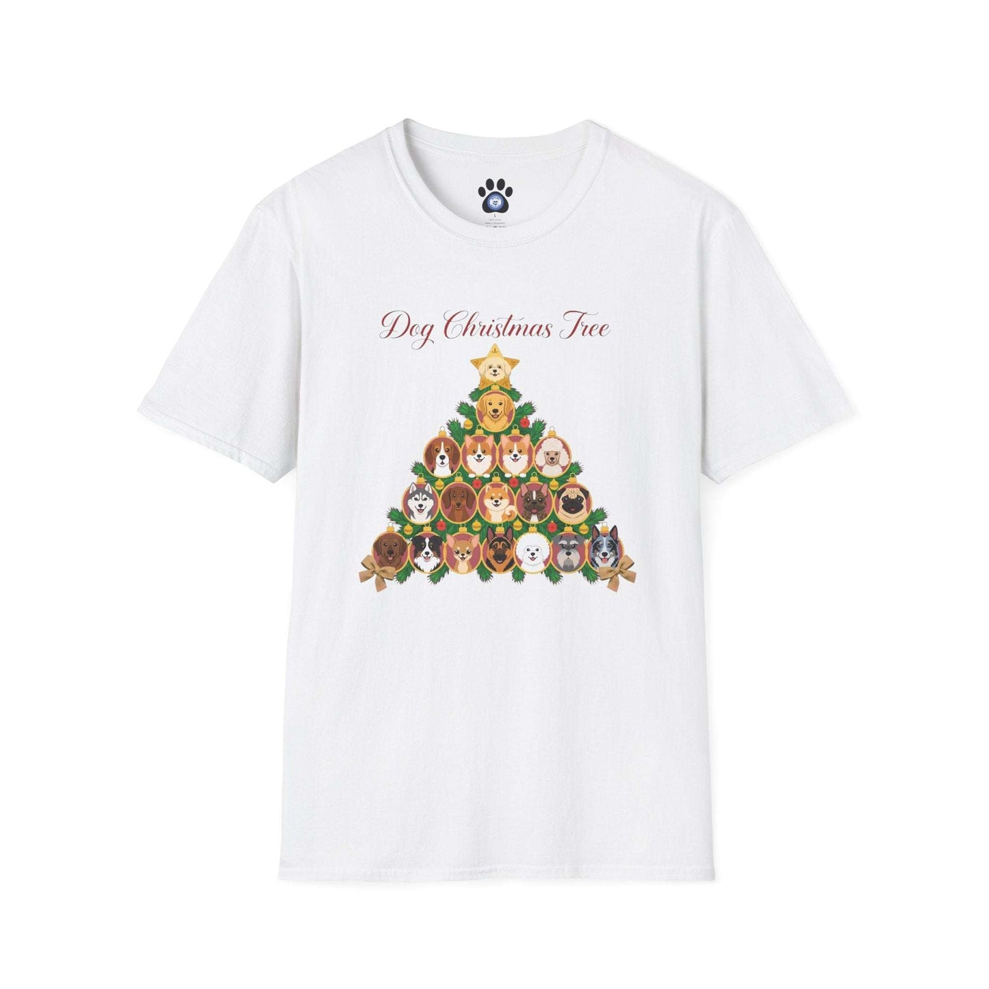 Dog Christmas Tree Shirt with festive tree design by Skylaki