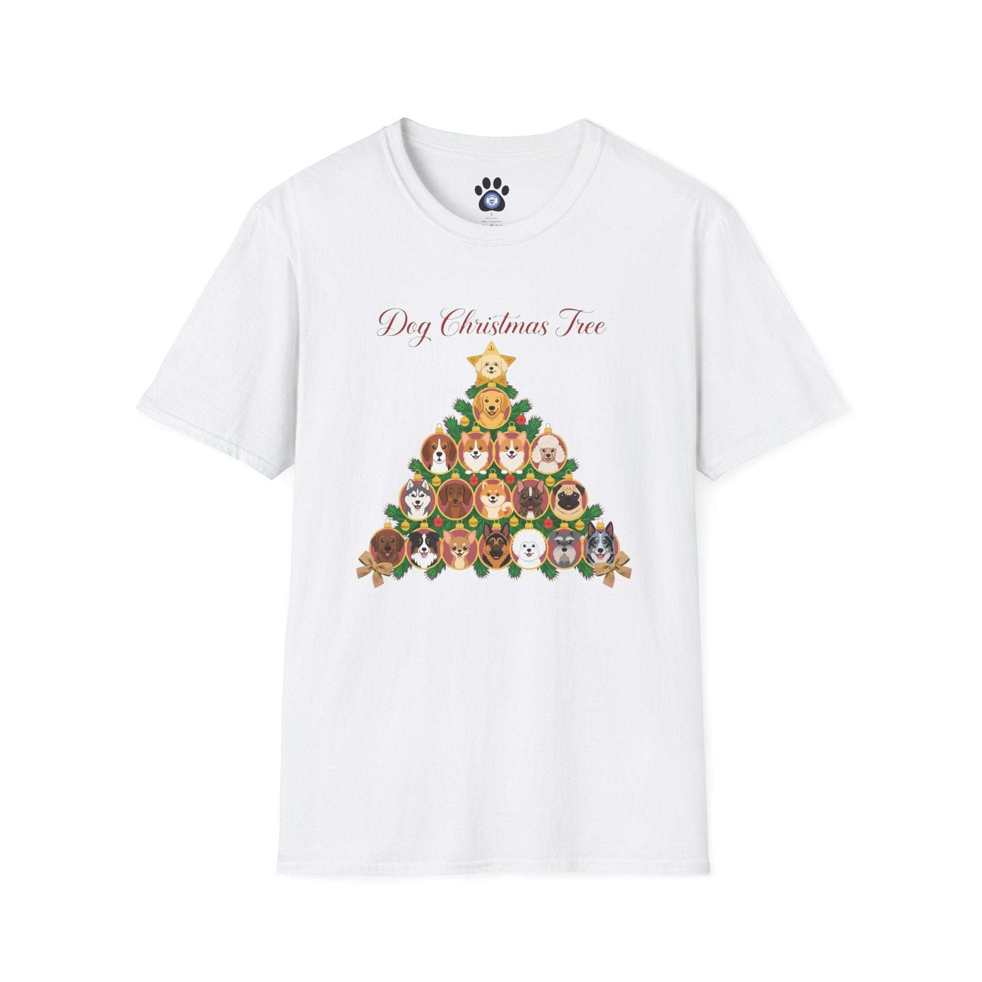 Dog Christmas Tree Shirt with festive tree design by Skylaki