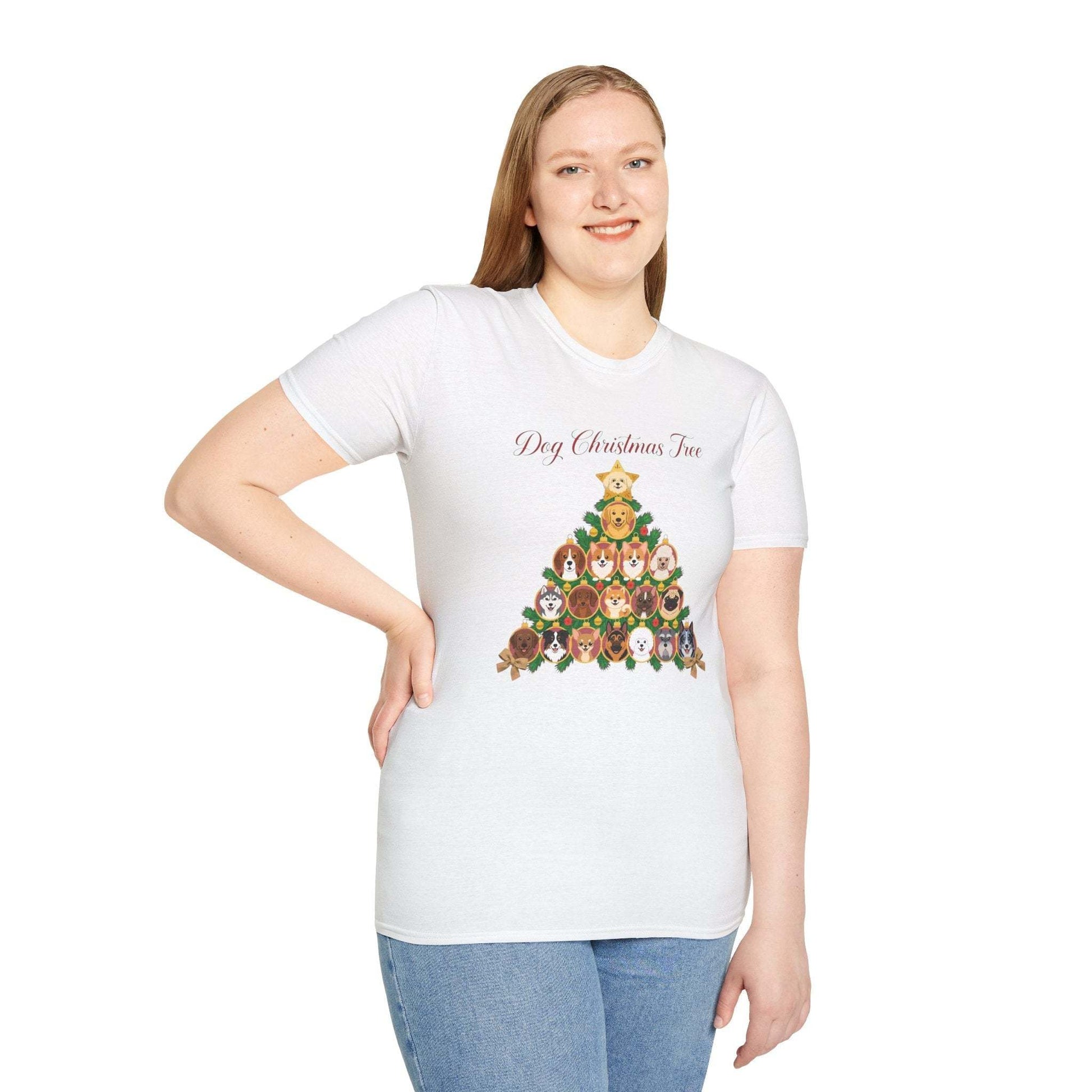Dog Christmas Tree Shirt by Skylaki with festive tree design