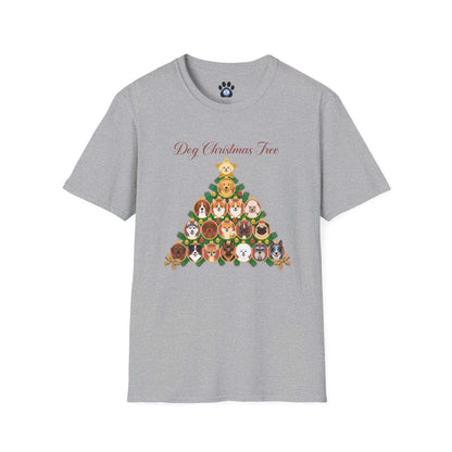 Dog Christmas tree shirt with festive vintage ornaments by Skylaki