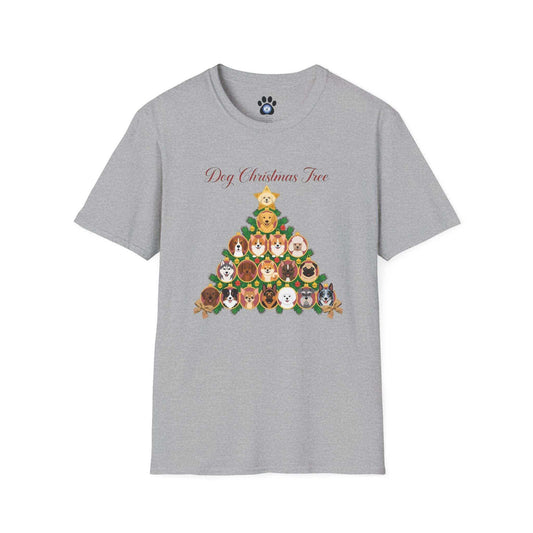Dog Christmas tree shirt with festive vintage ornaments by Skylaki