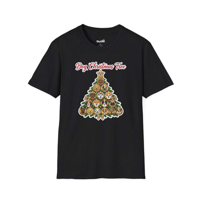 Dog Christmas tree shirt by Skylaki featuring vintage ornaments