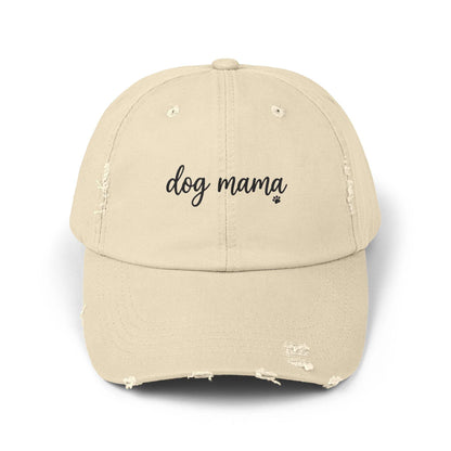 distressed dog mama baseball cap with adjustable strap