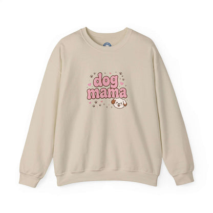 comfortable dog mama sweatshirt with hand-drawn puppy design