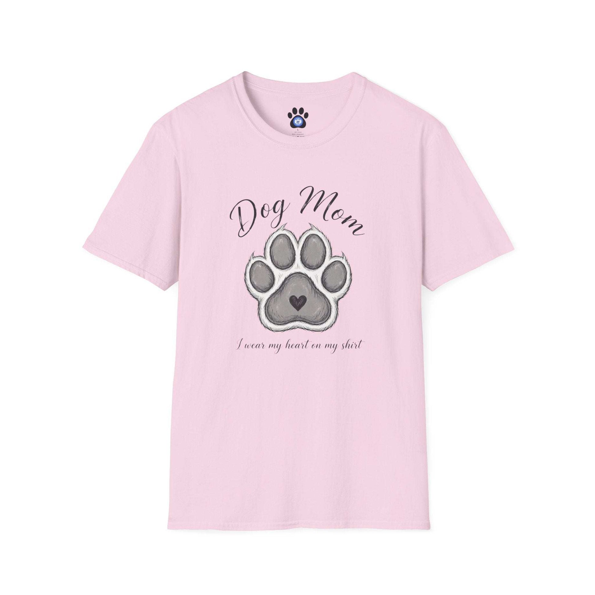 Dog Mom Tee unisex t-shirt by Skylaki brand in solid colors
