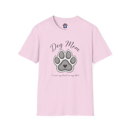 Dog Mom Tee unisex t-shirt by Skylaki brand in solid colors