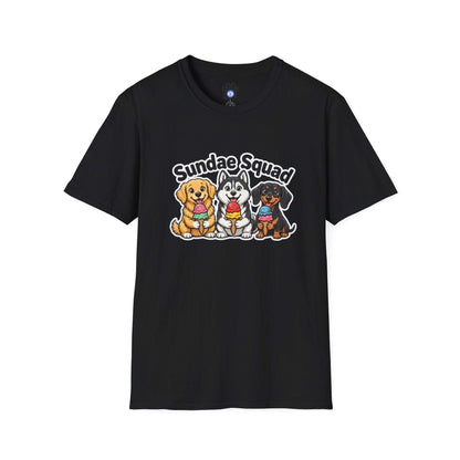 Dogs eating ice cream shirt with playful dog graphic by Skylaki