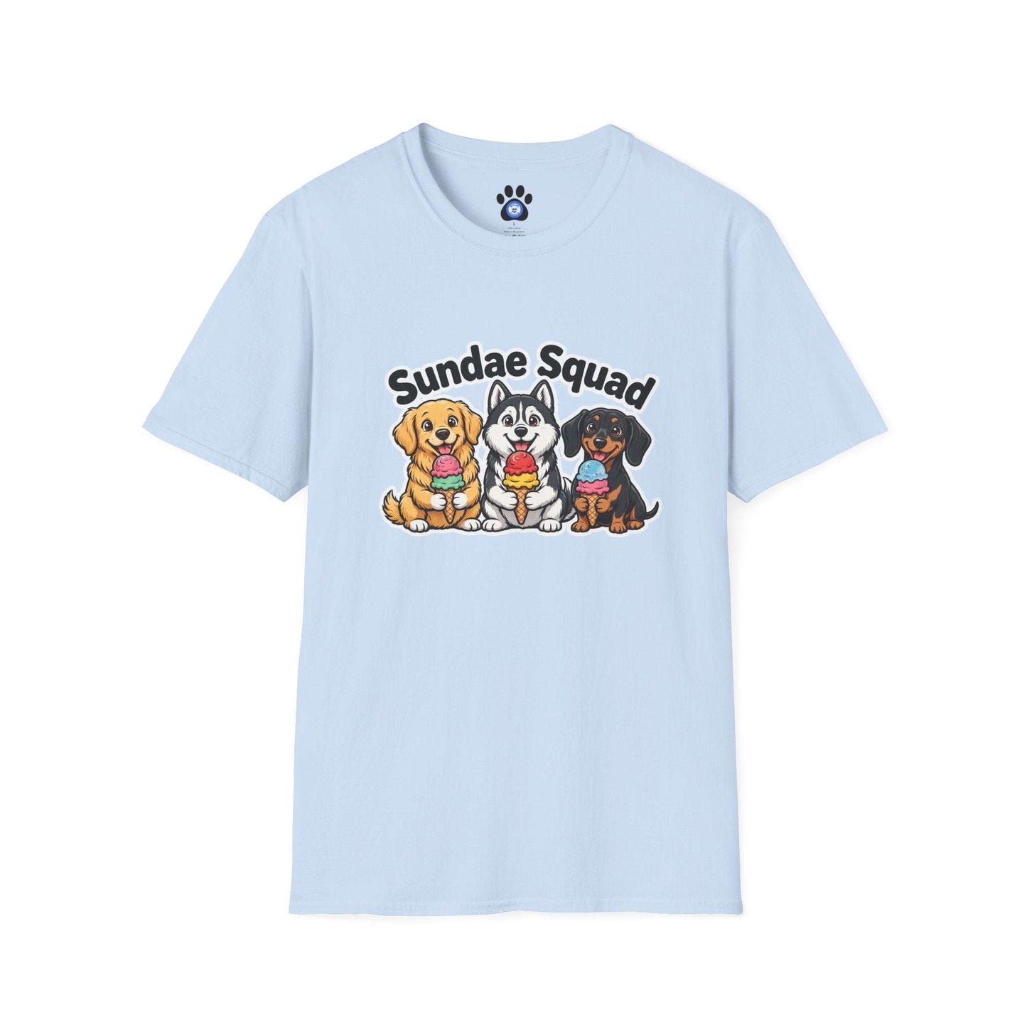 Dogs Eating Ice Cream Shirt with joyful dogs and colorful ice cream graphic