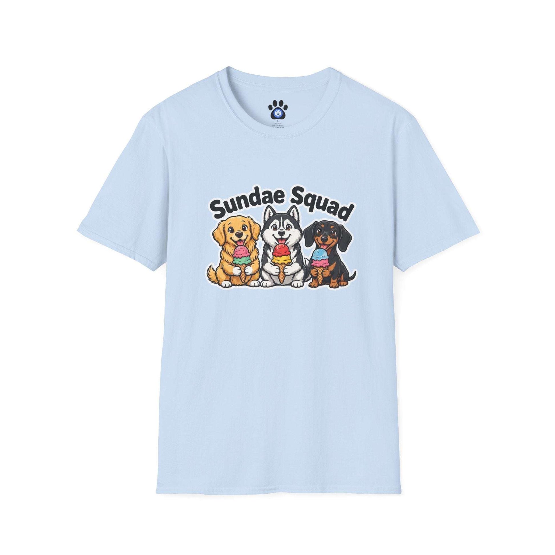 Dogs Eating Ice Cream Shirt with joyful dogs and colorful ice cream graphic