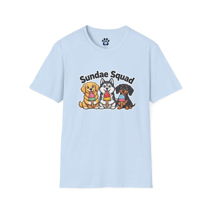Dogs Eating Ice Cream Shirt with joyful dogs and colorful ice cream graphic