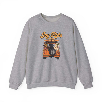 Unisex Dogs Joy Ride sweatshirt with retro van and dogs embroidery