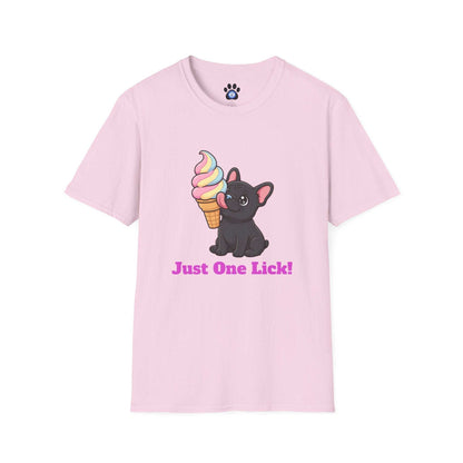 French Bulldog Ice Cream Shirt with playful black dog and rainbow ice cream design