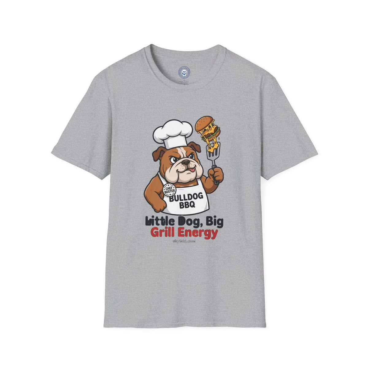 Funny bulldog BBQ shirt with chef hat and slogan