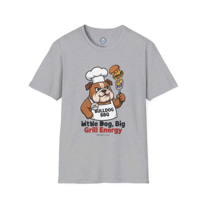 Funny bulldog BBQ shirt with chef hat and slogan