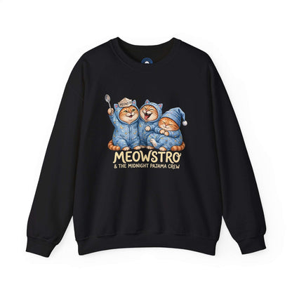 Funny cat pajama sweatshirt with sleepy cats design