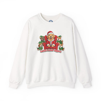 Funny Christmas dog sweatshirt with golden retriever and corgis embroidery