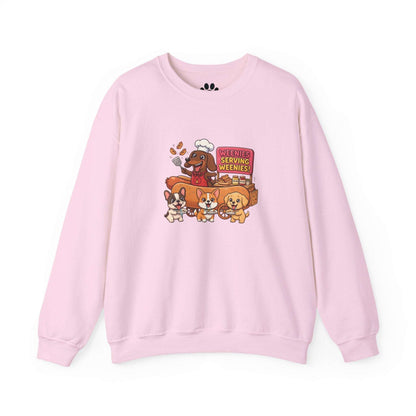 Funny dachshund hot dog embroidered unisex sweatshirt