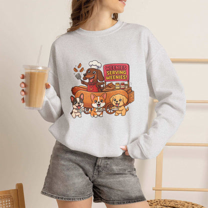 Funny dachshund hot dog embroidered unisex sweatshirt