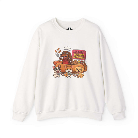 Funny dachshund hot dog embroidered sweatshirt with puppies