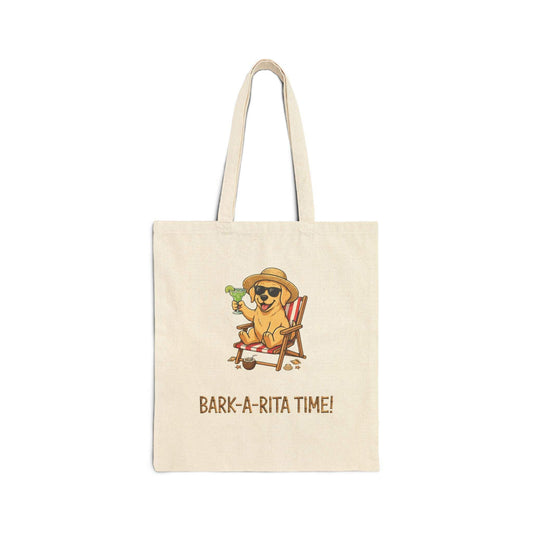 Funny dog margarita bag with cheerful dog graphic and slogan