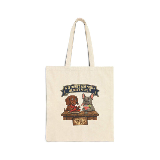 Funny dogs lobster tote Bags design cotton canvas tote bag with long handles