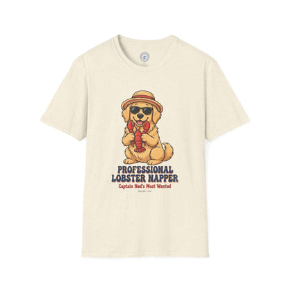 Funny lobster dog graphic T-shirt by Skylaki made from soft cotton