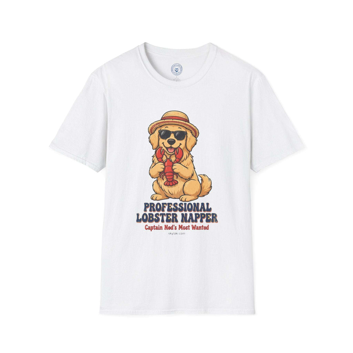 Unisex Funny Lobster Dog T-shirt by Skylaki in soft cotton
