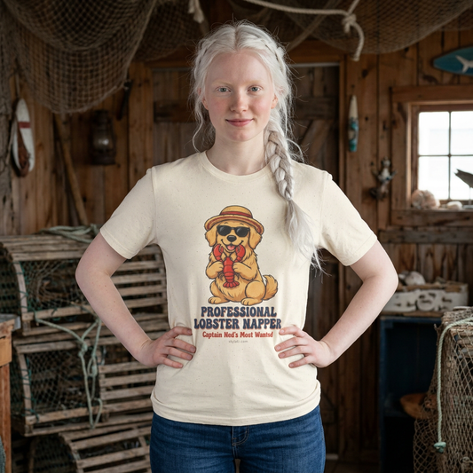 funny lobster dog t-shirt with playful design