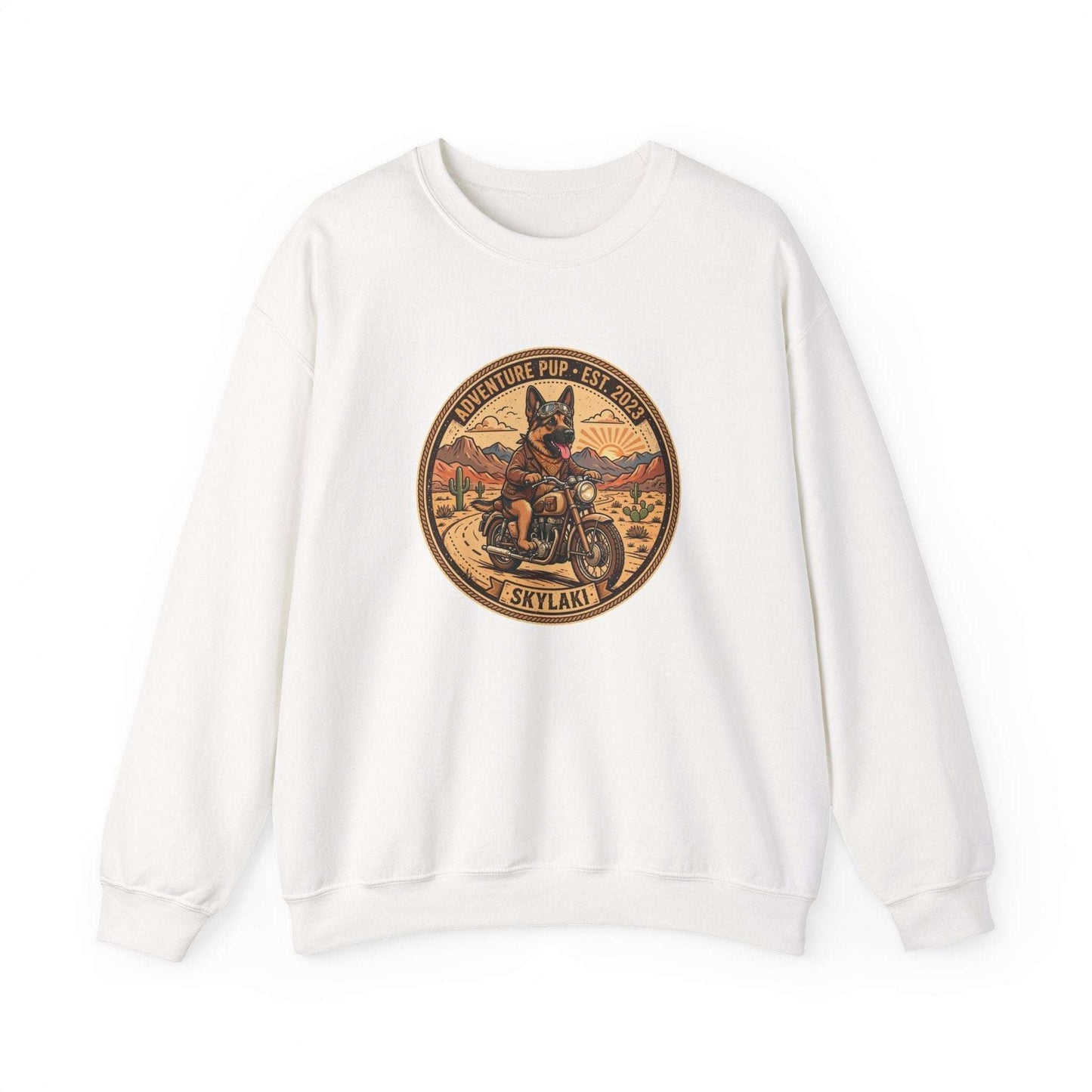 German Shepard motorcycle graphic unisex sweatshirt by Skylaki