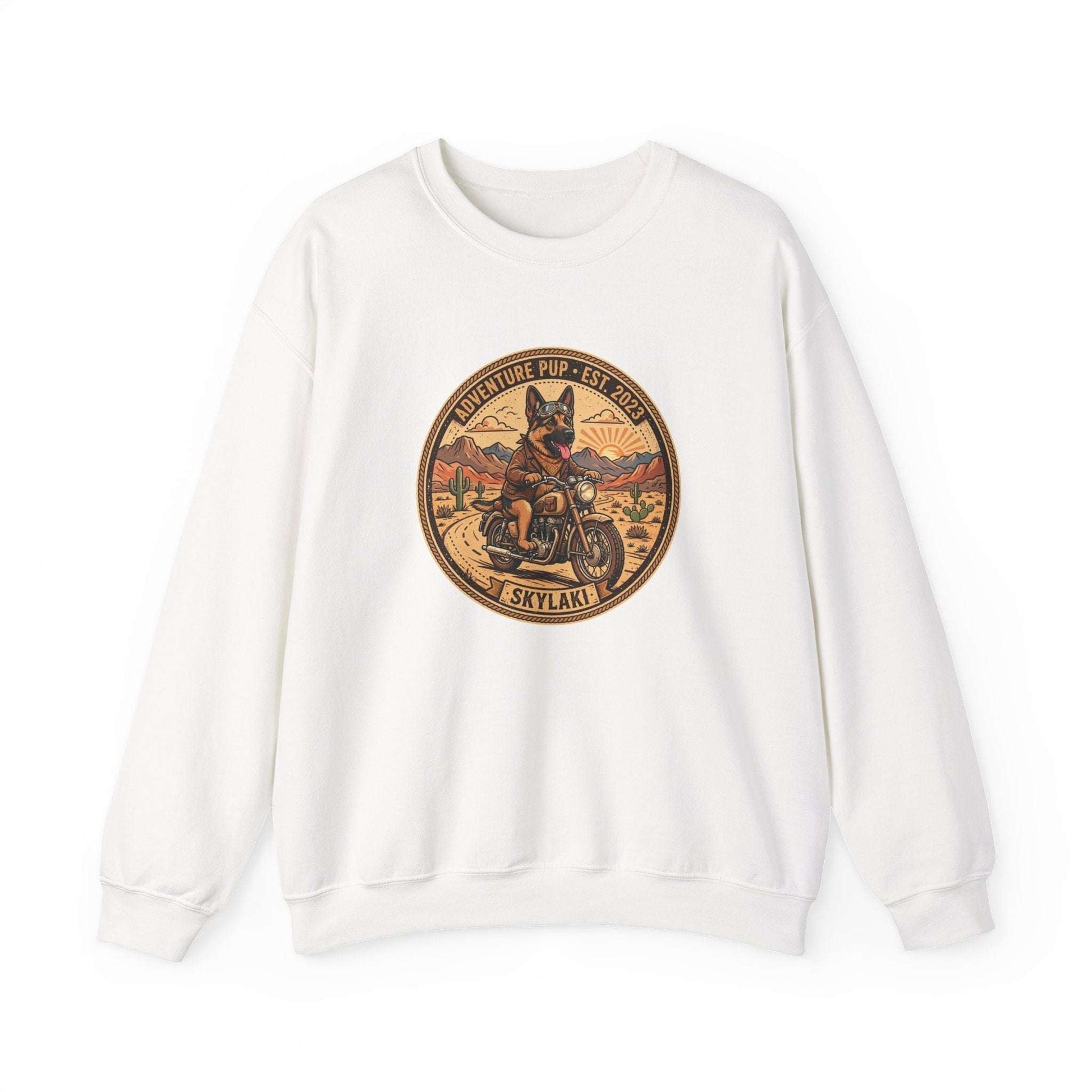 German Shepard motorcycle graphic unisex sweatshirt by Skylaki