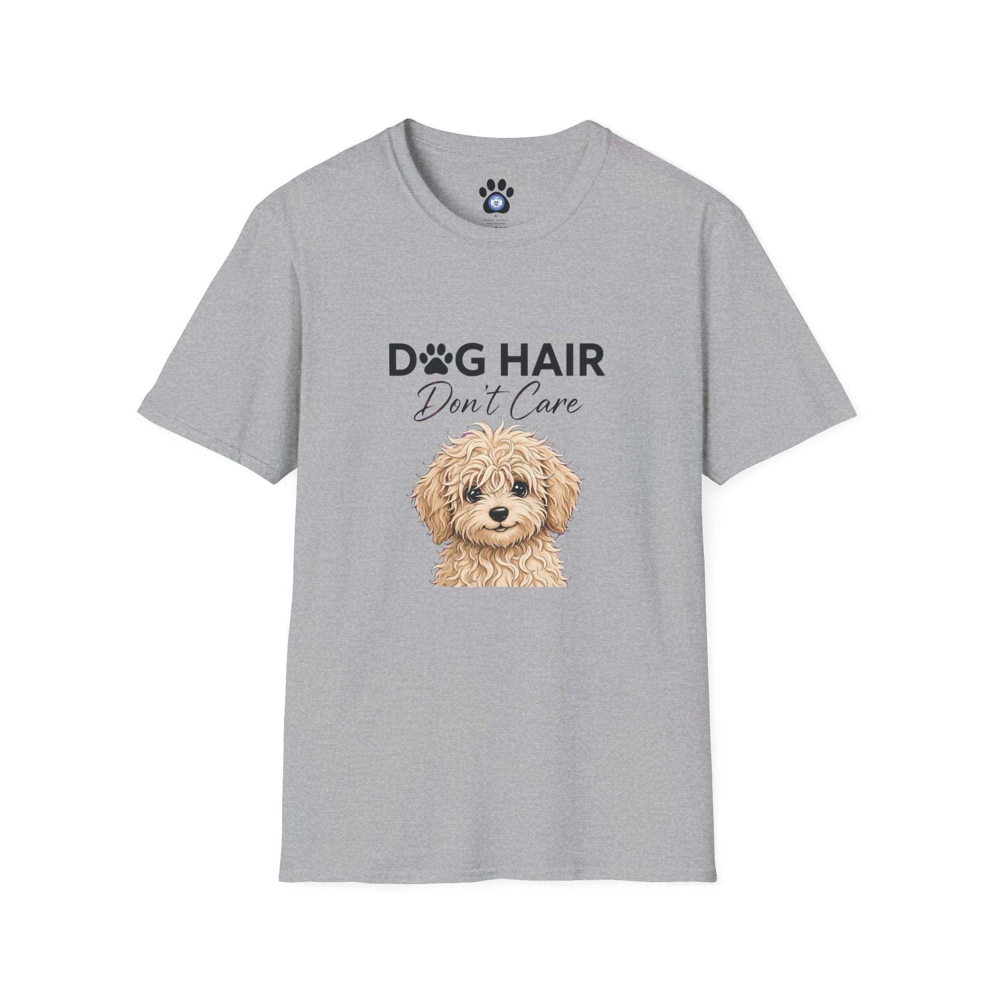 Goldendoodle dog hair don't care shirt with sketch graphic