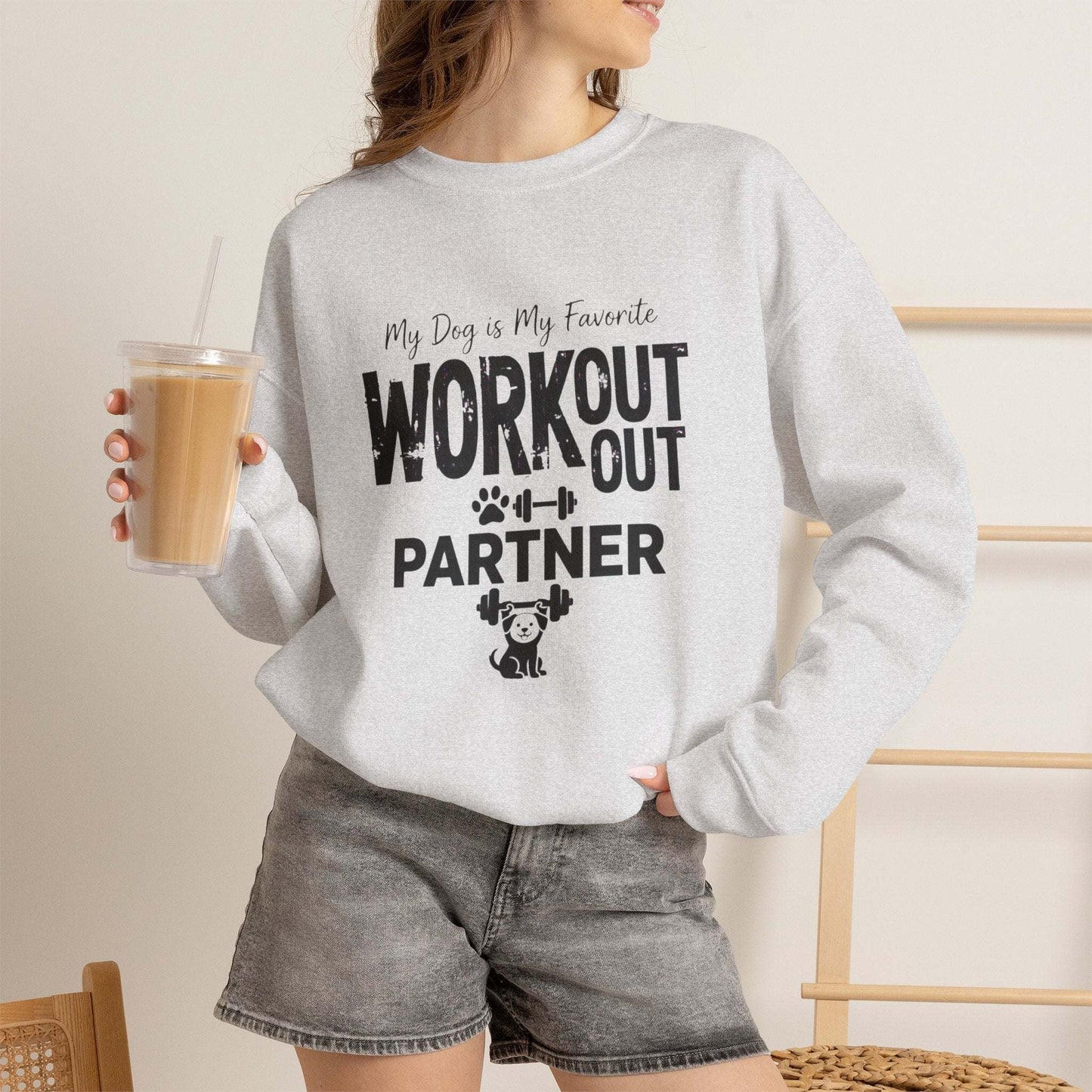 Unisex hoodie featuring my dog is my favorite workout partner design