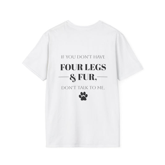 unisex paw print tee with small chest paw logo by skylaki