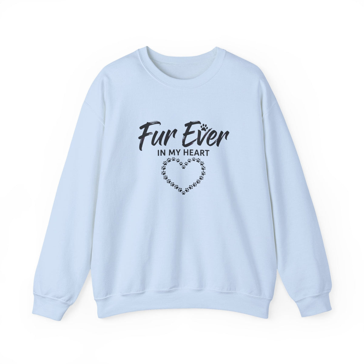 Unisex pet memorial sweatshirt with embroidered script and heart motif