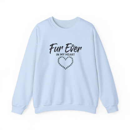 Unisex pet memorial sweatshirt with embroidered script and heart motif
