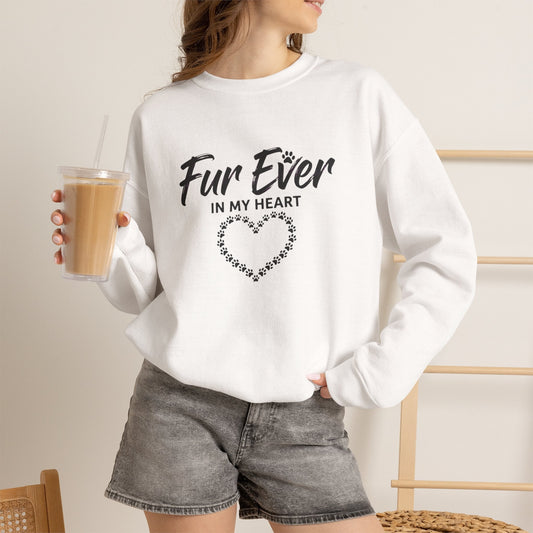 unisex pet memorial sweatshirt with embroidered heart and script