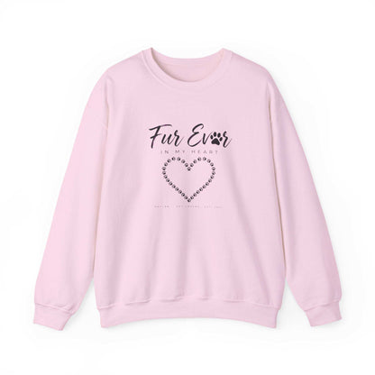 Unisex pet memorial sweatshirt with embroidered heart and script
